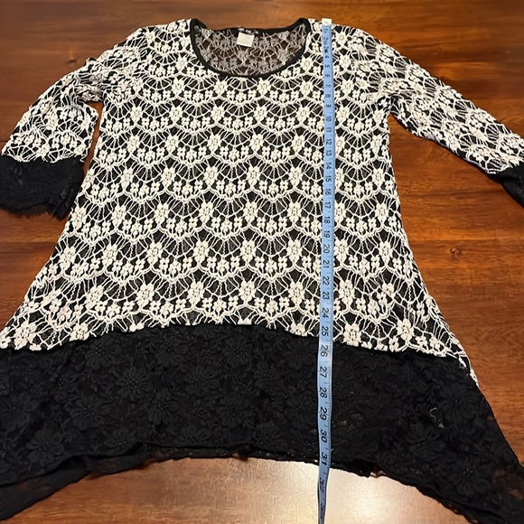 Lily by Firmiana Whimsigoth Sheer Tunic Top Size Large - Picture 7 of 9